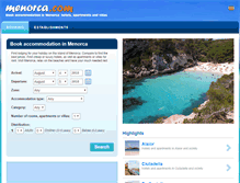 Tablet Screenshot of menorca.com